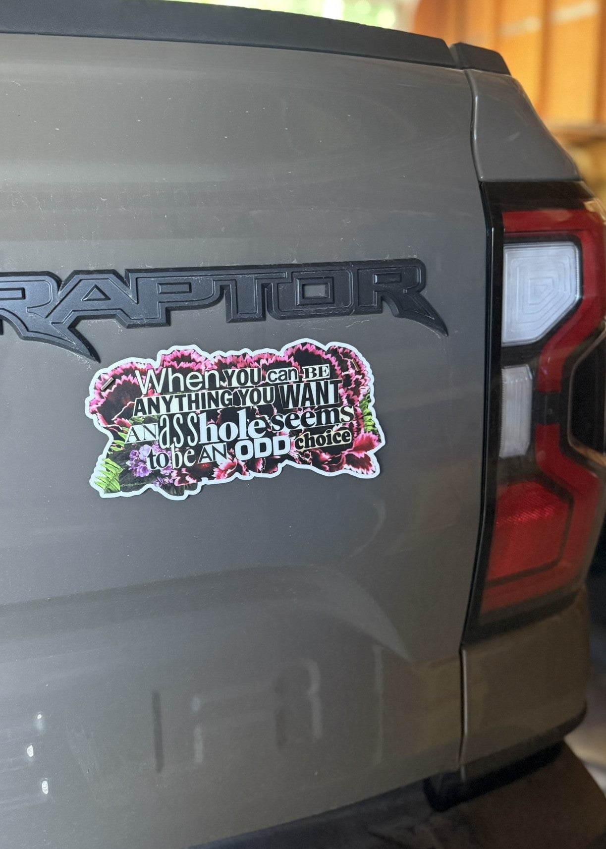Giant "Asshole" Attitude Adjustment Sticker - 8.1" x 4.02"