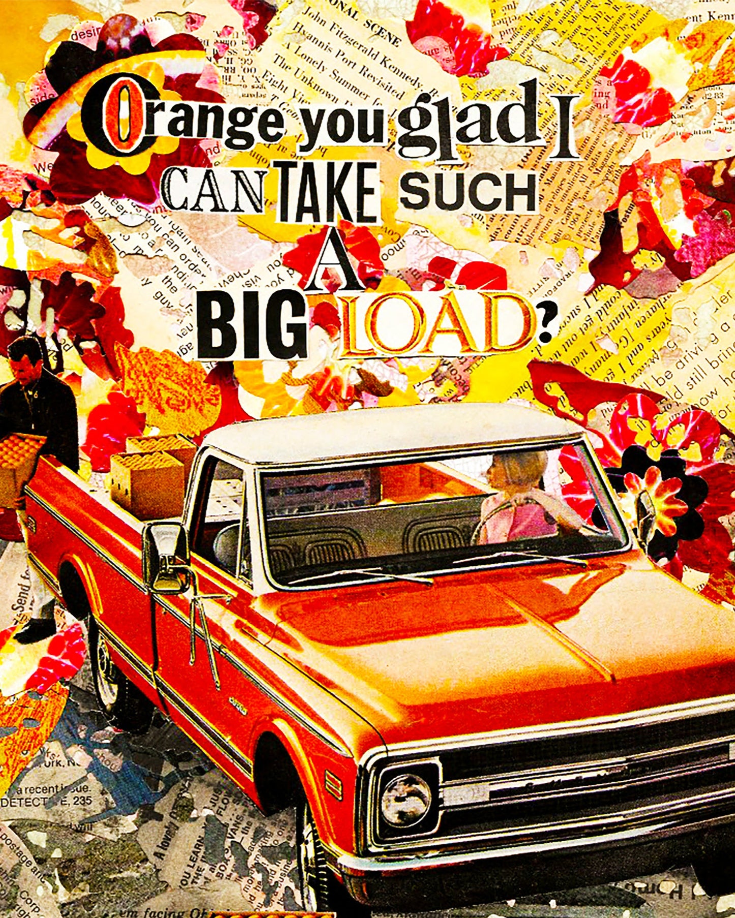 Funny Tote Bags with Personality "Orange You Glad I Can Take Such a Big Load"