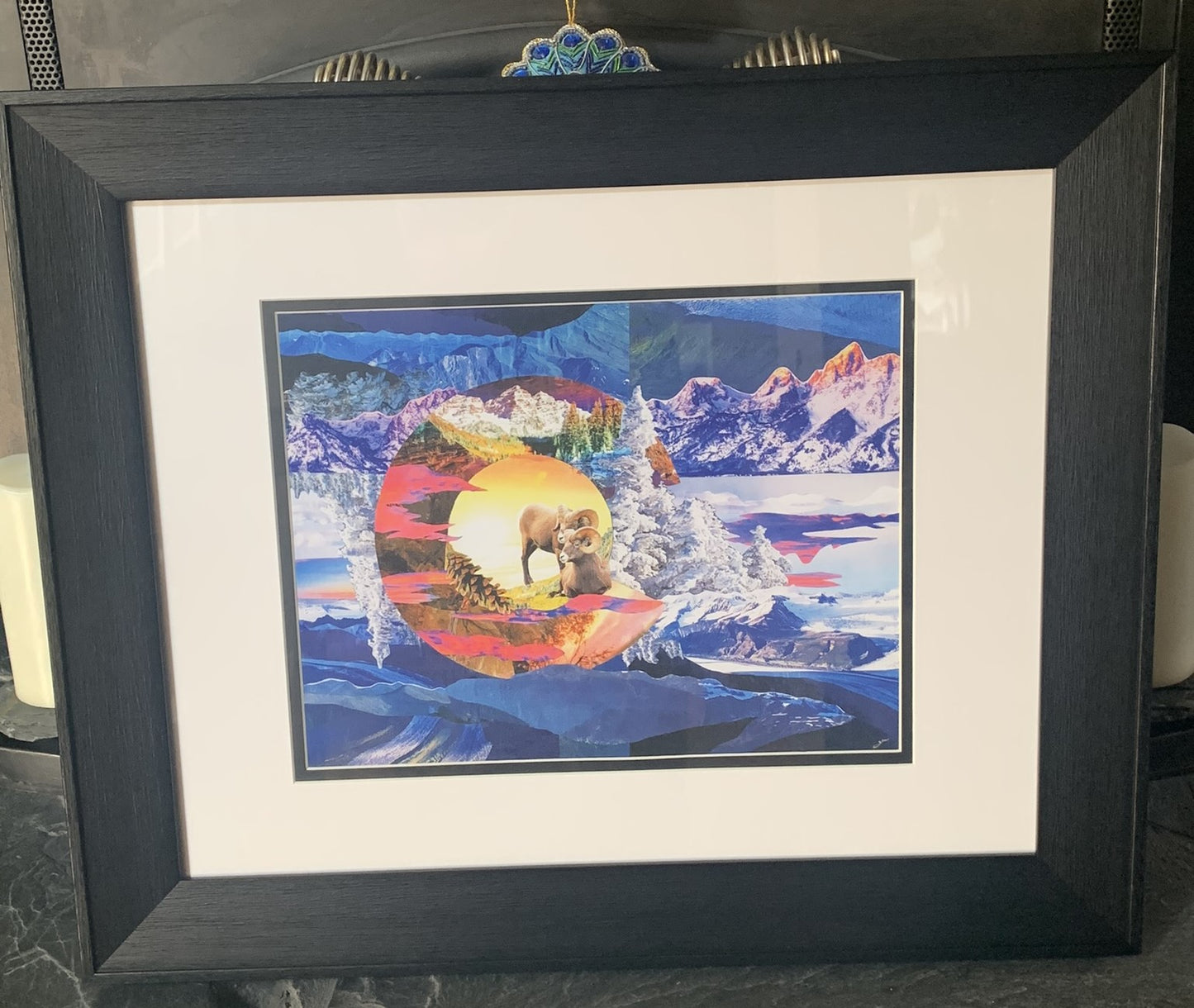 Colorado Flag Collage Original Art Design Giclée Print