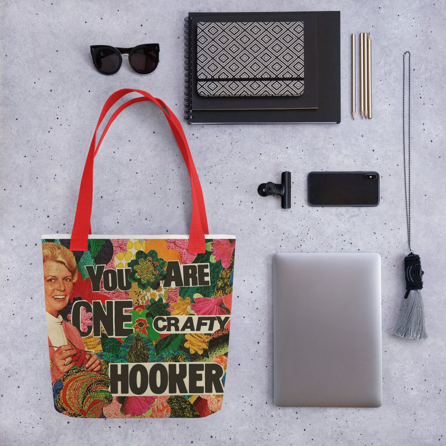 Funny Tote Bags with Personality "You Are One Crafty Hookers"
