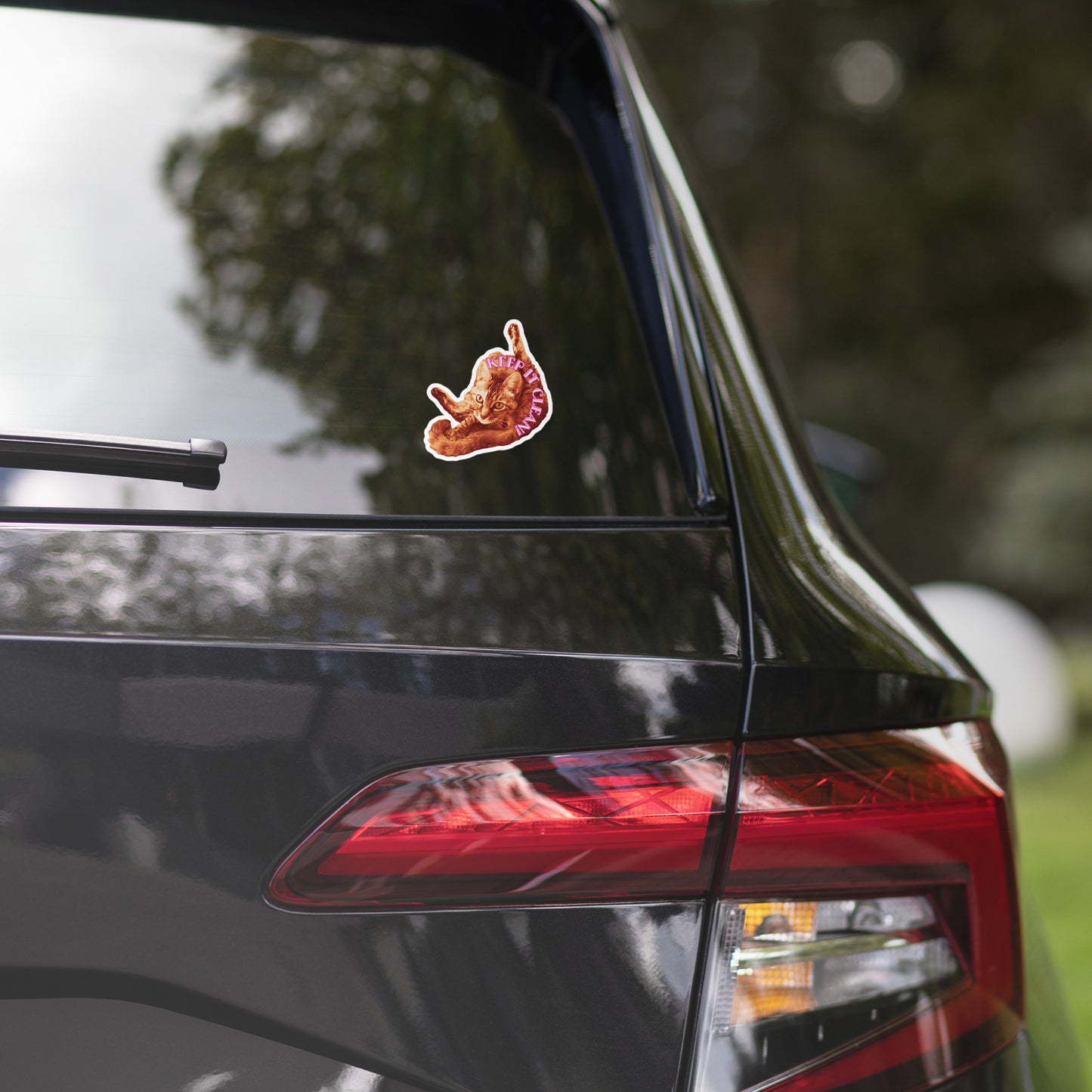*NEW RELEASE* Silly Catniss "Keep It Clean" Bubble-Free Sticker